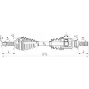 Приводной вал OPEN PARTS DRS6345.00 Renault Megane (KM) 2 Универсал 1.5 dCi (KM1F) 86 л.с. 2005 – 2009 U D0TKG LGIHNQU