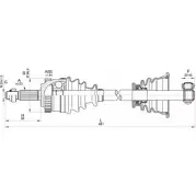Приводной вал OPEN PARTS Q6 24O Renault Scenic (JA, FA) 1 Минивэн 1.9 dCi Rx4 102 л.с. 2000 – 2003 9C8H2 DRS6350.00