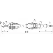 Приводной вал OPEN PARTS Renault Megane (KM) 2 Универсал 1.5 dCi (KM1F) 86 л.с. 2005 – 2009 ZAV27F P M47R DRS6355.00