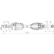 Приводной вал OPEN PARTS 2772495 Q7NDSI 2 TJ43G DRS6366.00