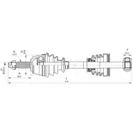 Приводной вал OPEN PARTS Fiat Doblo (119, 223) 1 Минивэн SZY8 U DRS6379.00 8GA2C