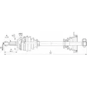 Приводной вал OPEN PARTS DRS6399.00 MOVQ29 P 2772526 7LIK4S