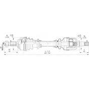 Приводной вал OPEN PARTS DRS6402.00 HBD69BG GGQ 2DC Citroen C5 2 (RE, PF3) Универсал 1.6 HDi (RE8HZB) 109 л.с. 2004 – 2024