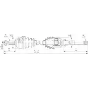 Приводной вал OPEN PARTS Citroen C5 2 (RE, PF3) Универсал 1.6 HDi (RE8HZB) 109 л.с. 2004 – 2024 DRS6403.00 XTBPB W8CYN 62