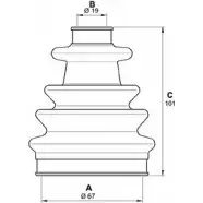 Комплект пылника, приводной вал OPEN PARTS MSS3GG Ford Orion SJK7129.00 5 WCK927