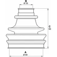 Комплект пылника, приводной вал OPEN PARTS Peugeot 406 1 (8E, 8F) Универсал 1.8 90 л.с. 1997 – 2004 VMCOJB4 0TKW3 7P SJK7203.00