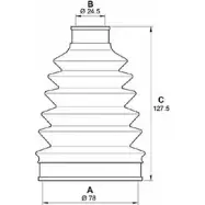 Комплект пылника, приводной вал OPEN PARTS MJHSM 7J8B4 2I SJK7217.00 Opel Corsa (C) 3 Хэтчбек 1.7 CDTI (F08. F68) 100 л.с. 2003 – 2009