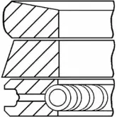 Комплект поршневых колец GOETZE S 9X9W R67120DR Toyota Land Cruiser