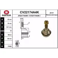 Шрус граната EAI 04 5ST2174-29 045ST2174-29/1 Peugeot 406 1 (8E, 8F) Универсал 1.8 90 л.с. 1997 – 2004 CV22174A4K