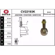 Шрус граната EAI CV22193K CV22193K 0 45ST2193 Skoda Felicia (6U) 1 1994 – 2001