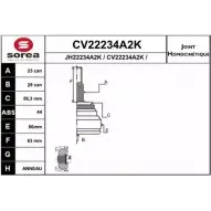 Шрус граната EAI 045ST223 4-44 Renault Laguna (B56) 1 Хэтчбек 1.8 95 л.с. 1995 – 1998 CV22234A2K CV22234A2K