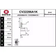 Шрус граната EAI 0 45ST2286-29 CV22286A1K Opel Corsa (C) 3 Хэтчбек 1.2 (F08. F68) 75 л.с. 2000 – 2009 CV22286A1K