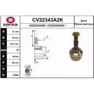 Шрус граната EAI CV22343A2K 045ST 2343-26 Renault Kangoo (KC) 1 Минивэн 1.5 dCi 61 л.с. 2005 – 2010 CV22343A2K