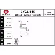 Шрус граната EAI CV22354K CV22354K 045ST235 4 Mercedes Vaneo