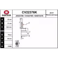 Шрус граната EAI CV22376K 045ST23 76 Renault Kangoo (KC) 1 Минивэн 1.6 16V 4x4 (KC0P. KC0S. KC0L) 95 л.с. 2001 – 2025 CV22376K