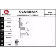 Шрус граната EAI Renault Kangoo (KC) 1 Минивэн 1.5 dCi 61 л.с. 2005 – 2010 045ST2 388-26 CV22388A1K CV22388A1K