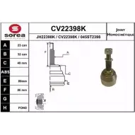 Шрус граната EAI CV22398K CV22398K Renault Megane (LM) 2 Седан 045S T2398