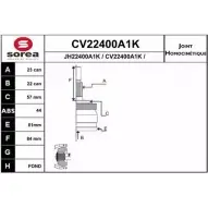 Шрус граната EAI CV22400A1K CV22400A1K 045ST2400- 44 Renault Scenic (JA, FA) 1 Минивэн 1.9 dCi Rx4 102 л.с. 2000 – 2003