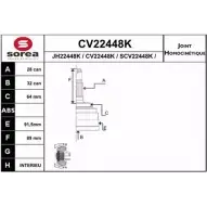 Шрус граната EAI 04 5ST2448 CV22448K CV22448K Honda CR-V 1 (RD) Кроссовер 2.0 16V 4WD (RD1. RD3) 128 л.с. 1995 – 2001
