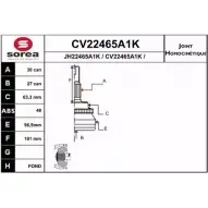 Шрус граната EAI 045S T2465-48 Toyota Ipsum (M20) 2 Минивэн 2.0 D (CLM20) 116 л.с. 2001 – 2009 CV22465A1K CV22465A1K