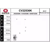 Шрус граната EAI CV22536K 2804252 045 ST2536 CV22536K