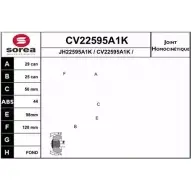 Шрус граната EAI Nissan X-Trail (T30) 1 Кроссовер 2.2 DCi FWD 114 л.с. 2001 – 2003 CV22595A1K CV22595A1K 045 ST2595-44