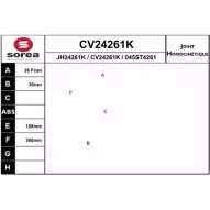 Шрус граната EAI 045ST4 261 CV24261K CV24261K Volkswagen Multivan (T5, 7HM) 1 Минивэн 2.0 BiTDI 4motion 180 л.с. 2009 – 2015