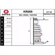 Пыльник шруса EAI K69 KR069 Audi A3 (8L1) 1 Хэтчбек 1.8 T 150 л.с. 1996 – 2003 150ST 069