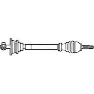 Приводной вал CEVAM Renault Laguna (BG) 2 Хэтчбек 2.0 16V IDE (BG0N) 140 л.с. 2001 – 2007 FHAM W5 5849 GG5C3J