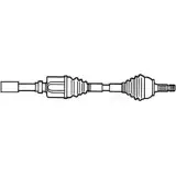 Приводной вал CEVAM Renault Laguna (BG) 2 Хэтчбек 2.0 16V IDE (BG0N) 140 л.с. 2001 – 2007 DBCAV 4 5850 ZSFQ4RG