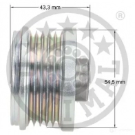 Обгонная муфта генератора OPTIMAL F5-1095 4031185668552 1285965 N1Y HY - Изображение 3