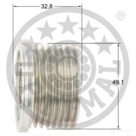 Обгонная муфта генератора OPTIMAL 1286034 1V 8DE 4058787043297 F5-1170 - Изображение 3