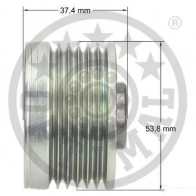 Обгонная муфта генератора OPTIMAL F5-1041 EN EMS 4031185668019 1285914 - Изображение 3