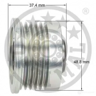 Обгонная муфта генератора OPTIMAL N PRV4 4031185667968 1285910 F5-1036 - Изображение 3