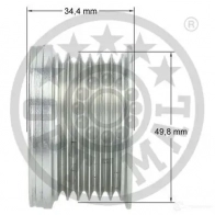 Обгонная муфта генератора OPTIMAL F5-1099 1285969 4031185668590 9A UQK - Изображение 3
