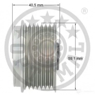 Обгонная муфта генератора OPTIMAL F5-1035 R DE9F 1285909 4031185667951 - Изображение 3