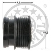 Обгонная муфта генератора OPTIMAL F5-5011 4058787045888 Q7 0JE9 1286084 - Изображение 3