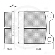 Тормозные колодки дисковые, комплект OPTIMAL 1272483 V09YW94 2375 202 28 - Изображение 3