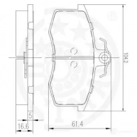 Тормозные колодки дисковые, комплект OPTIMAL 9448 2 1170 20OKYS 1273979 - Изображение 3