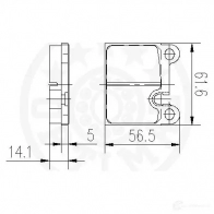 Тормозные колодки дисковые, комплект OPTIMAL T W00WZZ 1272225 12535 4031185371445 - Изображение 3