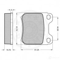 Тормозные колодки дисковые, комплект OPTIMAL 1274001 GVXXC8 9480 2 1050 - Изображение 3