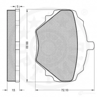 Тормозные колодки дисковые, комплект OPTIMAL 1273032 CY 7MR 4031185145077 6551 - Изображение 3
