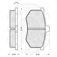 Тормозные колодки дисковые, комплект OPTIMAL 1272918 XTB 5P 4031185144773 5305 - Изображение 3