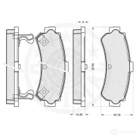 Тормозные колодки дисковые, комплект OPTIMAL 1271439 23024 230 23 10098 - Изображение 3