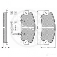 Тормозные колодки дисковые, комплект OPTIMAL 9492 21132 1274009 2 1131 - Изображение 3