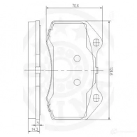 Тормозные колодки дисковые, комплект OPTIMAL 4031185370837 12474 FNI75 8 1272165 - Изображение 3