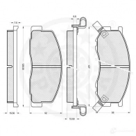 Тормозные колодки дисковые, комплект OPTIMAL 1273857 0K4 8X 4031185141239 9385 - Изображение 3
