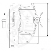 Тормозные колодки, комплект OPTIMAL 4031185142717 HC8D B 10094 1271436 - Изображение 3