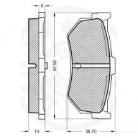 Тормозные колодки дисковые, комплект OPTIMAL 9529 1274095 WW 3ES13 4031185141147 - Изображение 3