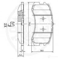 Тормозные колодки дисковые, комплект OPTIMAL 1271905 N8Y GD 4031185003148 12193 - Изображение 3